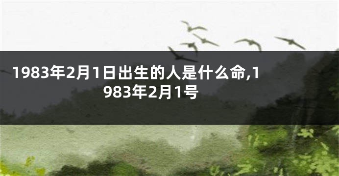 1983年2月1日出生的人是什么命,1983年2月1号