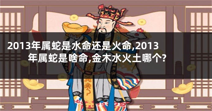 2013年属蛇是水命还是火命,2013年属蛇是啥命,金木水火土哪个?