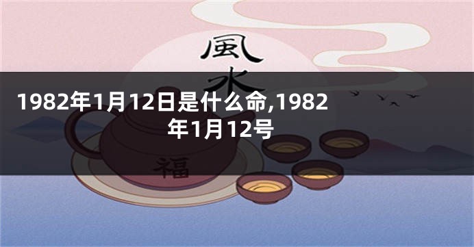 1982年1月12日是什么命,1982年1月12号