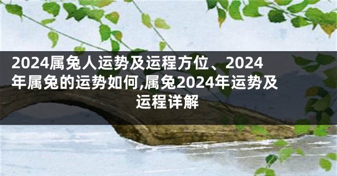 2024属兔人运势及运程方位、2024年属兔的运势如何,属兔2024年运势及运程详解