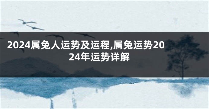 2024属兔人运势及运程,属兔运势2024年运势详解