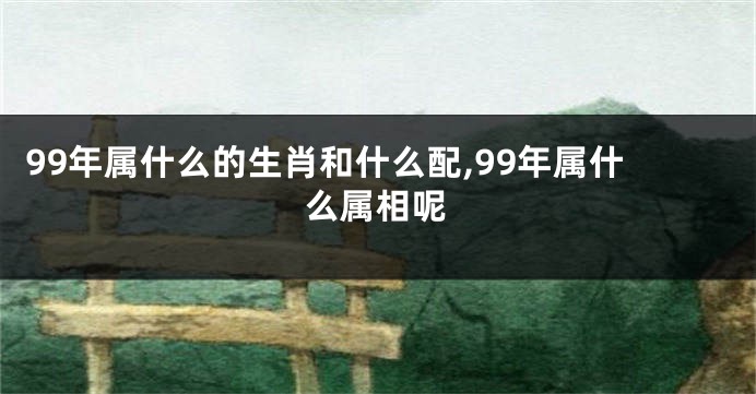 99年属什么的生肖和什么配,99年属什么属相呢