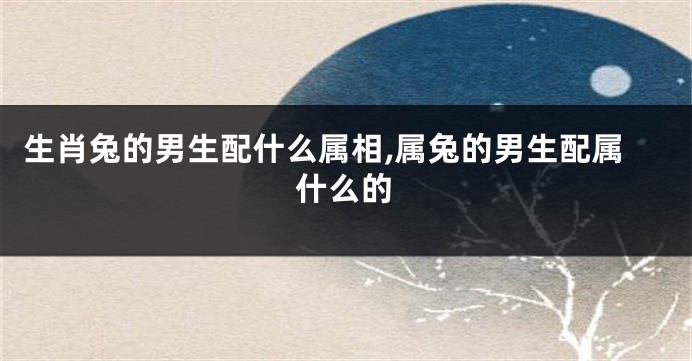 生肖兔的男生配什么属相,属兔的男生配属什么的