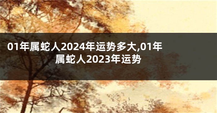 01年属蛇人2024年运势多大,01年属蛇人2023年运势