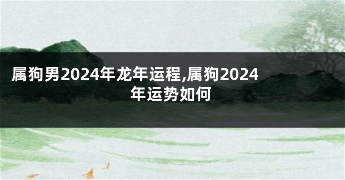 属狗男2024年龙年运程,属狗2024年运势如何