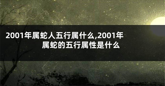 2001年属蛇人五行属什么,2001年属蛇的五行属性是什么