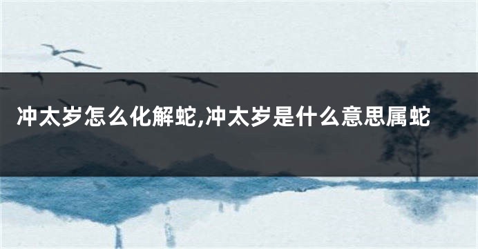 冲太岁怎么化解蛇,冲太岁是什么意思属蛇