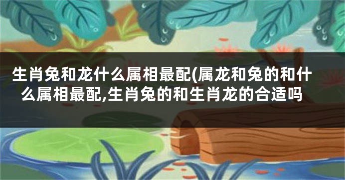 生肖兔和龙什么属相最配(属龙和兔的和什么属相最配,生肖兔的和生肖龙的合适吗