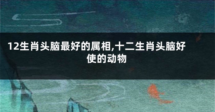 12生肖头脑最好的属相,十二生肖头脑好使的动物