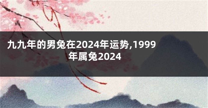 九九年的男兔在2024年运势,1999年属兔2024