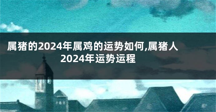 属猪的2024年属鸡的运势如何,属猪人2024年运势运程