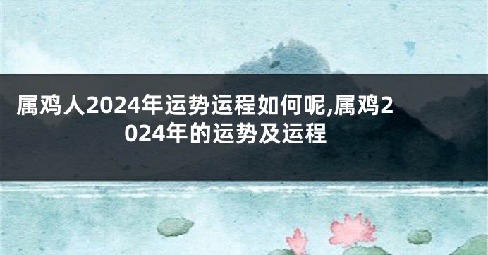 属鸡人2024年运势运程如何呢,属鸡2024年的运势及运程