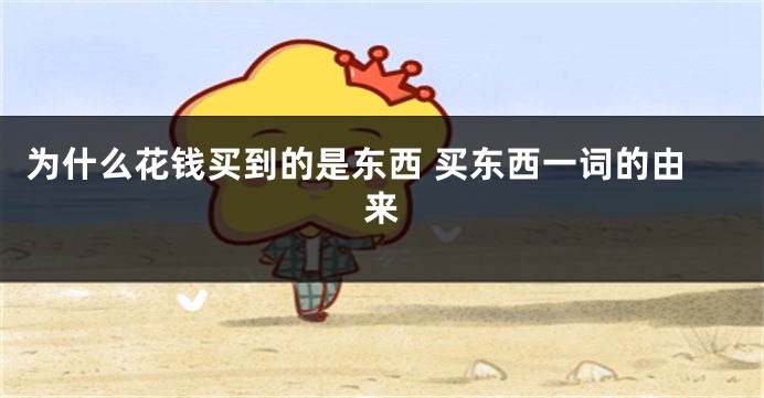 为什么花钱买到的是东西 买东西一词的由来