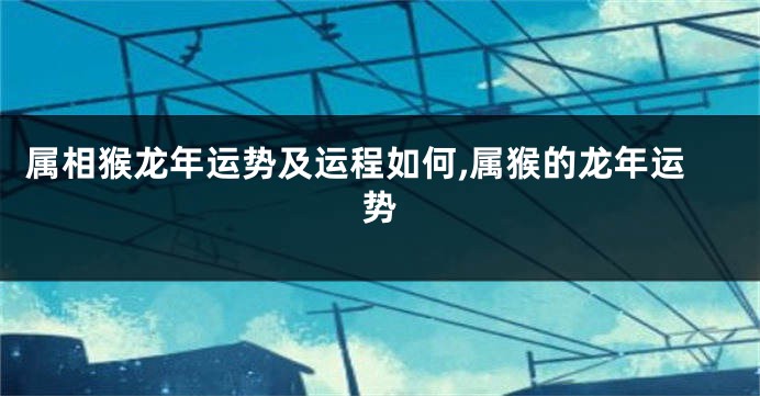 属相猴龙年运势及运程如何,属猴的龙年运势