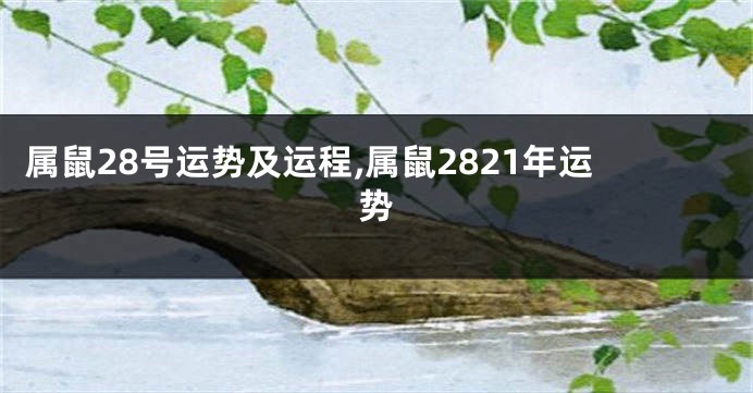 属鼠28号运势及运程,属鼠2821年运势