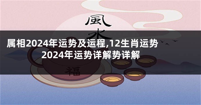 属相2024年运势及运程,12生肖运势2024年运势详解势详解