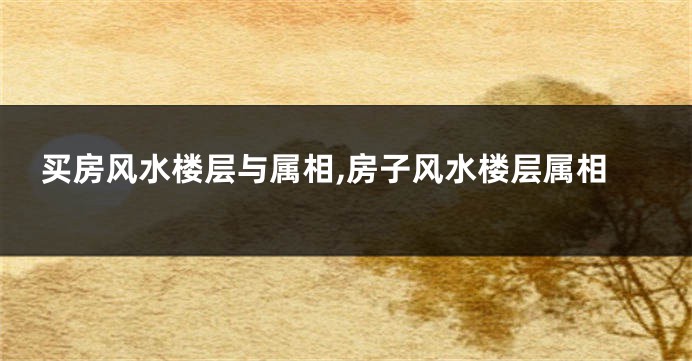 买房风水楼层与属相,房子风水楼层属相