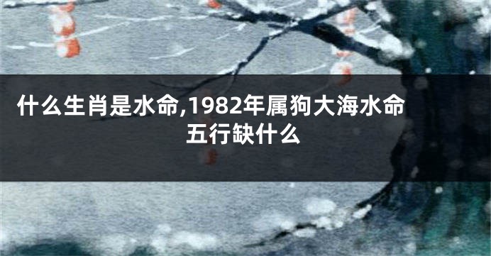 什么生肖是水命,1982年属狗大海水命五行缺什么