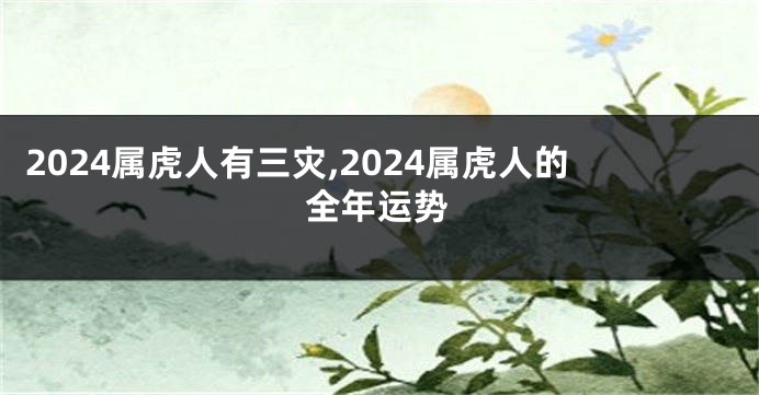 2024属虎人有三灾,2024属虎人的全年运势