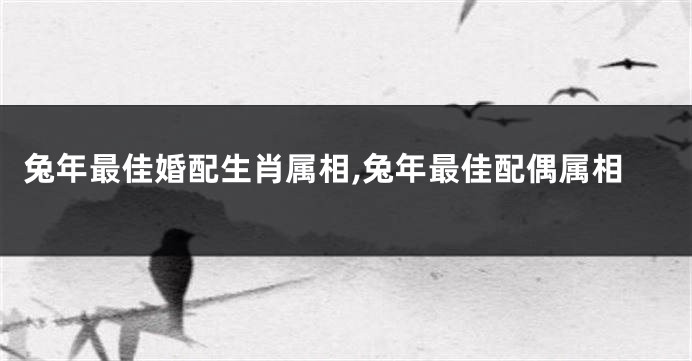 兔年最佳婚配生肖属相,兔年最佳配偶属相