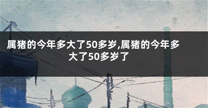 属猪的今年多大了50多岁,属猪的今年多大了50多岁了