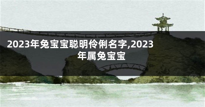 2023年兔宝宝聪明伶俐名字,2023年属兔宝宝