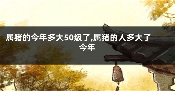 属猪的今年多大50级了,属猪的人多大了今年