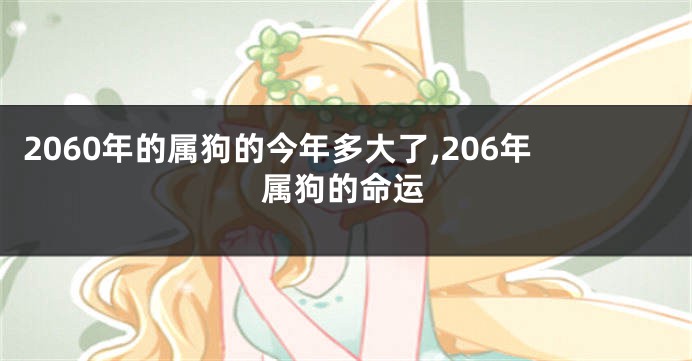 2060年的属狗的今年多大了,206年属狗的命运