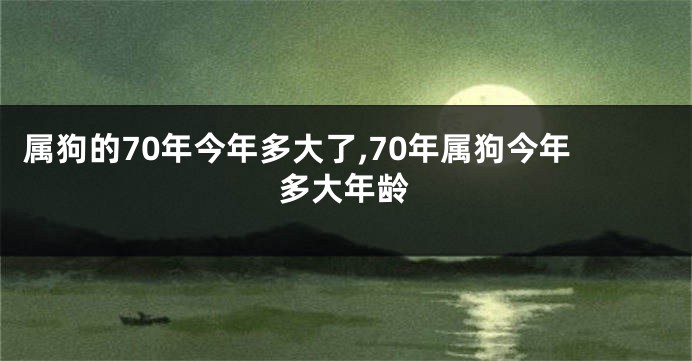 属狗的70年今年多大了,70年属狗今年多大年龄