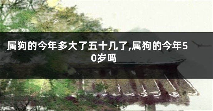 属狗的今年多大了五十几了,属狗的今年50岁吗