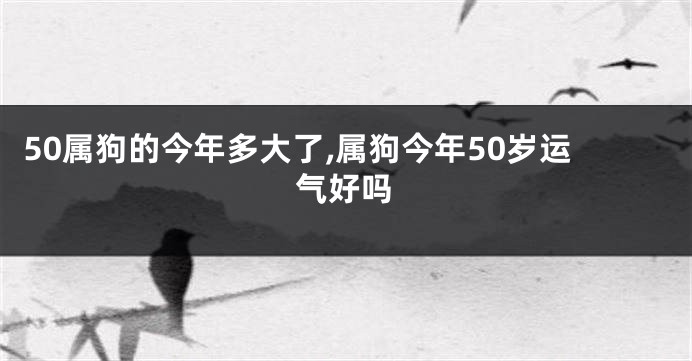 50属狗的今年多大了,属狗今年50岁运气好吗