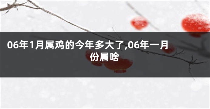 06年1月属鸡的今年多大了,06年一月份属啥