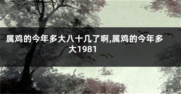 属鸡的今年多大八十几了啊,属鸡的今年多大1981