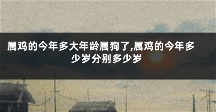 属鸡的今年多大年龄属狗了,属鸡的今年多少岁分别多少岁