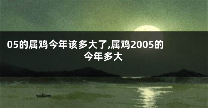 05的属鸡今年该多大了,属鸡2005的今年多大