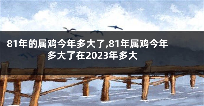 81年的属鸡今年多大了,81年属鸡今年多大了在2023年多大