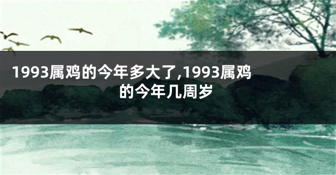 1993属鸡的今年多大了,1993属鸡的今年几周岁