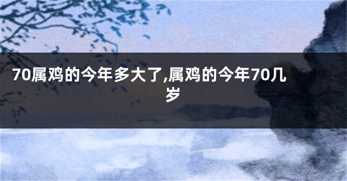 70属鸡的今年多大了,属鸡的今年70几岁