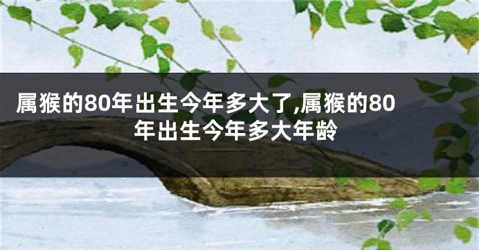 属猴的80年出生今年多大了,属猴的80年出生今年多大年龄