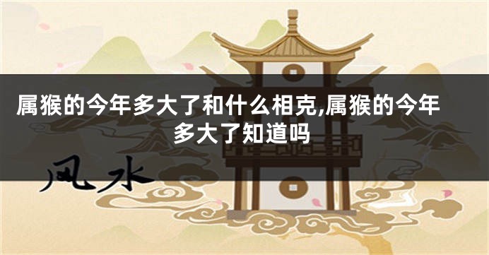 属猴的今年多大了和什么相克,属猴的今年多大了知道吗