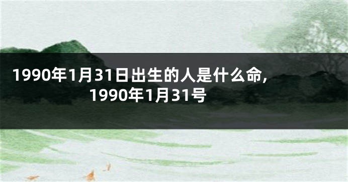 1990年1月31日出生的人是什么命,1990年1月31号