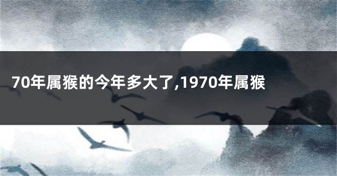 70年属猴的今年多大了,1970年属猴