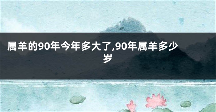 属羊的90年今年多大了,90年属羊多少岁