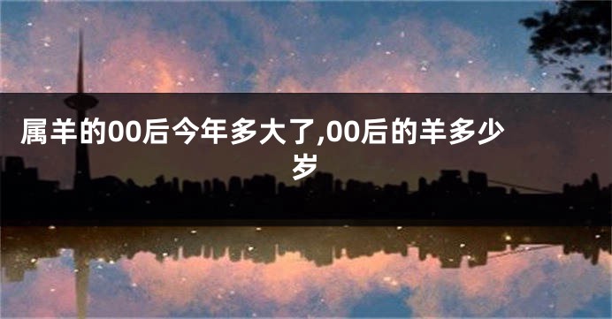 属羊的00后今年多大了,00后的羊多少岁