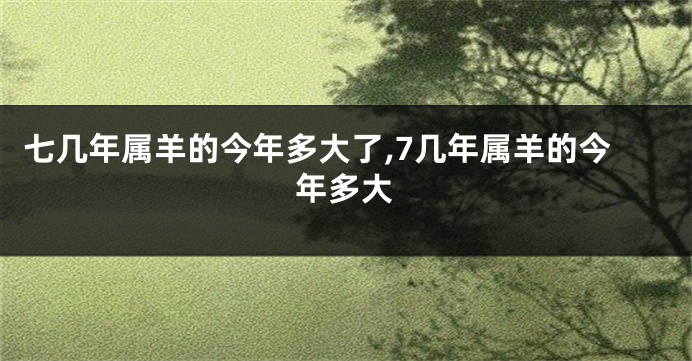 七几年属羊的今年多大了,7几年属羊的今年多大