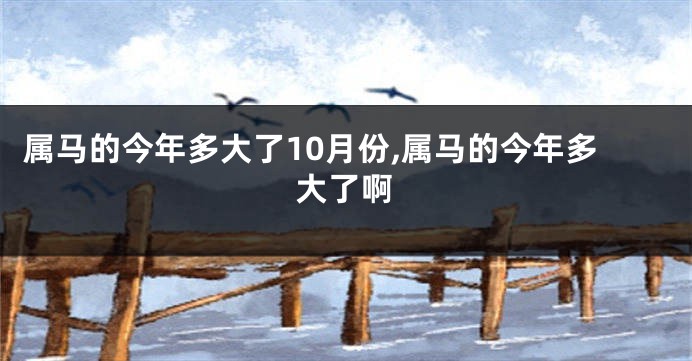 属马的今年多大了10月份,属马的今年多大了啊