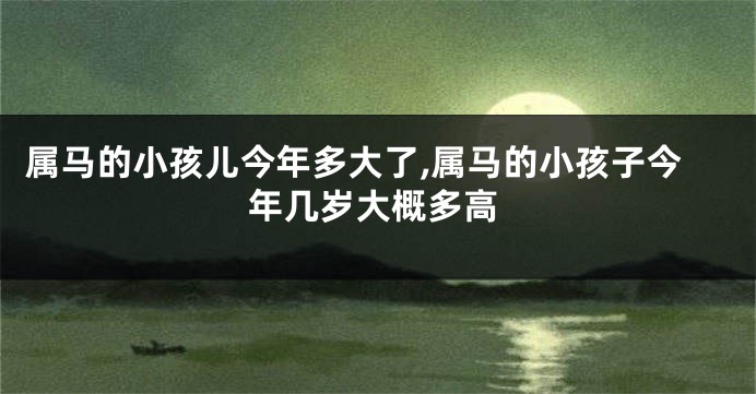 属马的小孩儿今年多大了,属马的小孩子今年几岁大概多高