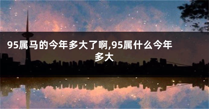 95属马的今年多大了啊,95属什么今年多大