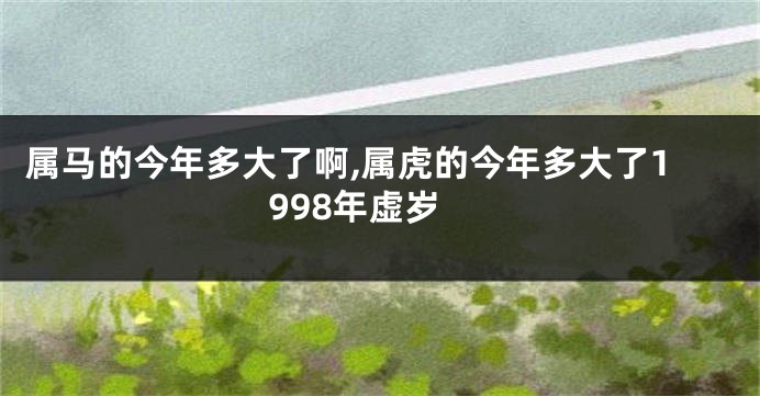 属马的今年多大了啊,属虎的今年多大了1998年虚岁