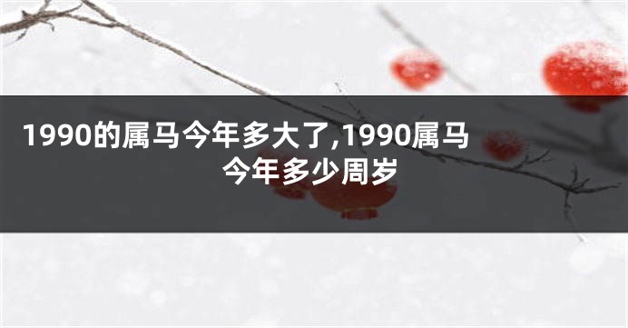 1990的属马今年多大了,1990属马今年多少周岁